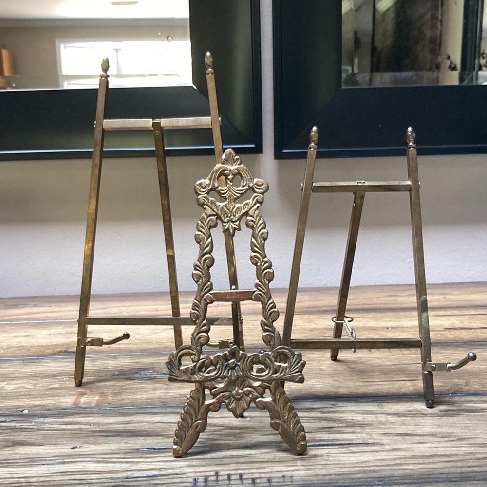 Brass easels